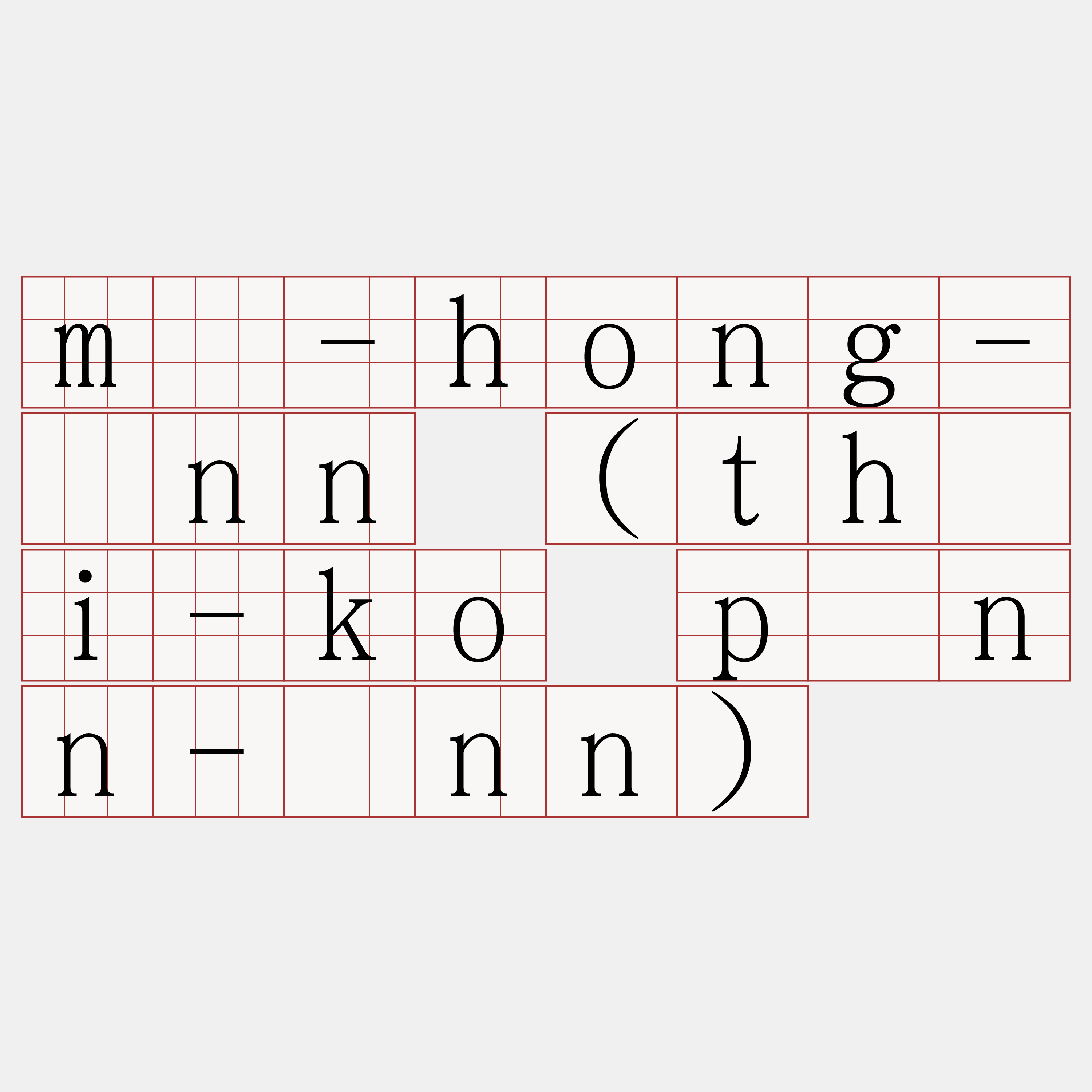 mâ-hong-īnn (thái-ko pīnn-īnn)